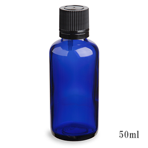 遮光瓶（ブルー）黒キャップ(50ml)