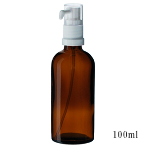 ポンプ付き遮光瓶(茶色)(100ml)