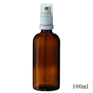 スプレー付き遮光瓶(茶色)(100ml)