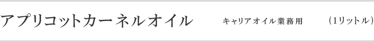 アプリコットカーネルオイル　業務用　1リットル